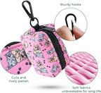 ATIFBOP Dog Poop Bag Dispenser with 30 Bags, Poop Bag Holder Fit All Dog Leashes, Soft and Big Capacity Doggy Bags Refill Carrier (Pink)