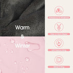 Dog Coat with Harness Built in -Pink,XS- Fleece Lined Dog Snow Jacket Snowsuit，Adjustable Reflective Winter Warm Cold Weather Coat