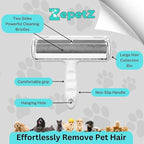 Pet Hair Remover Roller – Reusable Self-Cleaning Fur Removal Tool for Dogs & Cats – Ergonomic & Eco-Friendly Lint Roller for Couch, Carpet, Bed, Car Seat & More (White)