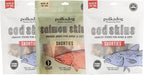 Polkadog Fish Skin Shorties Variety 3-Pack – Includes 2x Cod and 1x Salmon. All-Natural Dog Treats, Made in USA, Single Ingredient, Omega-3 Rich, Grain-Free & Hypoallergenic Jerky for All Breeds