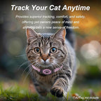Airtag Cat Collar, Stretchy Kitten Collar with Apple Air Tag Holder, Lightweight and Comfortable, Ultra Elastic GPS Cat Collars for Cats Kittens and Puppies, 8-12.5 Inch, Pink