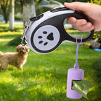 Dog Poop Bag Holder for Leash,2Pack Dogs Waste Bag Dispenser with Elastic Loop Protable Lightweight Plastic Holders for Pet Doggy,Light Blue and Purple