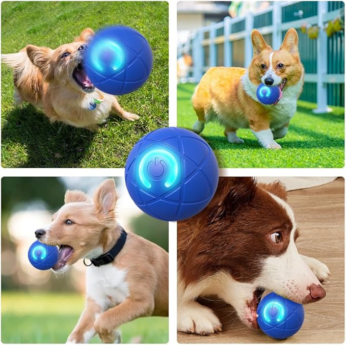 2025 New Dog Ball for Large Dogs, 2PCS Interactive Dog Ball Toy Vibrating Balls, Smart Shaking Pet Bounce Electric Balls Automatic Moving Pet Toy for All Dogs (A1+A2)