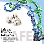 Dog Rope Toy, 2 Pcs Indestructible Dogs Toys, Dog Chew Toys for Aggressive Chewers, Tough Puppy Teething Chew Toys for Boredom, Dental Cleaning Tug of War Dog Toy, Great for Small to Large Breed