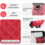 Reversible Waterproof Dog Coat - Adjustable Winter Jacket for Small to Large Breeds, Warm Cold Weather Apparel for Medium Dogs (Red & Black, X-Large (Pack of 1))