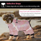 AOFITEE Dog Coat, Waterproof Dog Jacket for Winter, Warm Fullbody Dogs Snowsuit, Winter Coat for Small Dogs, Zip Up Pet Puffer Jacket Fleece Vest, Outdoor Reflective Cold Weather Pet Coats, Medium