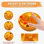 Enrichment Interactive Dog Treat Toy - Level 1 Mental Stimulation for Dogs, Dog Toys for Boredom Busy (Beginner-Orange 5.6" Squeaky Ball)