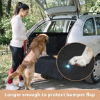 F-color SUV Cargo Liner for Dogs - Waterproof Pet Cargo Liner, Comfort Dog Cargo Cover with Bumper Flap Protector, Scrachproof Non-Slip Universal Fit SUVs Sedans Trunks Vans, Black