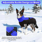 IDOMIK Dog Winter Coat, Reflective Waterproof Dog Jacket for Cold Weather, Warm Pet Coats for Small Medium Large Dogs, High Collar Doggy Fleece Snow Jacket, Winter Vest with Adjustable Buckle,S