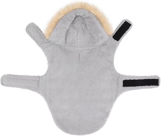 HDE Dog Puffer Jacket Fleece Lined Warm Dog Parka Winter Coat with Harness Hole 90s Black and Gold Metallic - M