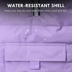 Spark Paws Dog Winter Jacket, Water-Resistant Coat, Warm Reflective Windproof Fleece-Interior, for Medium and Large Dogs - Lilac - 3XL
