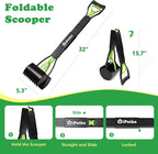 Large Dog Pooper Scooper for Yard - 32" Long Handle, No Bending, Grass-Friendly, Easy to Clean, Durable & Sturdy
