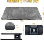 ONETIGRIS Travel Dog Bed - Portable, Washable, Waterproof Anti-Slip Dog Camping Bed, 3.6ft by 2.2ft Outdoor Indoor Bed Mat Cushioned Plush Warm Puppy Mattresses