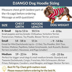 DJANGO Dog Hoodie – Warm, Lightweight, Soft & Stretchy Dog Sweater with Hood, Harness Hole & Elastic Waistband – Cozy Sweatshirt for Small Dogs up to 25 lbs, Dachshunds & Puppies – Blush Pink, X-Small