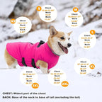 Medium Dog Coat with Harness Built-in, Waterproof Reflective Fleece Lined - Warm Windproof Winter Jacket with Back Zipper, Cold Weather Snow Dog Coats - Pink - M