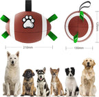 QDAN Dog Toys Football, Interactive Dog Toys for Tug of War,Superbowl Football Party Decorations Favor, Dog Water Toy, Durable Dog Balls for Small & Medium Dogs(8 inch)