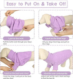 Queenmore Small Dog Pullover Sweater, Cold Weather Cable Knitwear, Classic Turtleneck Thick Warm Clothes for Chihuahua, Bulldog, Dachshund, Pug (Lilac, Large)