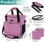 BAGLHER Dog Travel Bag, Pet Travel Bag (ALL Pet Travel Supplies), With 2 Pet Food Containers and 2 Collapsible Silicone Bowls; Essential Kits for Pet Travel Pink