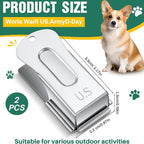 2 Pieces Brass Pet Training Clicker Signaling Cricket Clicker Metal Dog Clicker for Puppy Cats Trainer Pet Owners (Silver)