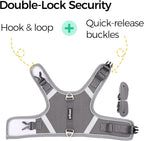 Cat Harness and Leash Escape Proof Kitten Harness Cat Leash for Walking Travel Service Cat Vest, Grey, Small