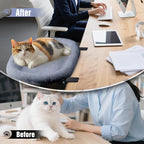 IPOW Heavy Duty Steel Frame Supports up to 50lbs Cat Desk Bed & Perch Space-Saving 90°Foldable with Soft Ultra-Plush Faux Fur for Small Medium Large Cats
