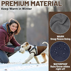 Dog Winter Coat for Small & Medium Dogs (Up to 31lb), Waterproof Dog Coat with Harness, Puppies Windproof Puppy Puffer Jacket, Snowsuit for Dachshund,Frenchie, Corgi (Classic Brown, Small)