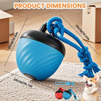Interactive Dog Toys Ball, 2026 New Smart Pet Puppy Ball with Ropes, Random Path Electric Automatic Moving and Rolling Dogs Toy, for Small Medium Large Dogs Daily Training (Red)