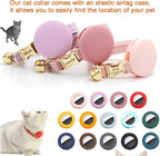 Pink Personalized Cat Collar with Name Tag & Bells Optional Bow-tie Cute Cat Collars for Girls Cats, Soft Durable Custom Kitten Collars for Small Large Cats(Pink)