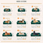 Comfort Expression Orthopedic Dog Bed for Extra Large Dogs 53x42 Inch, Waterproof Supportive Egg Crate Foam XXL Pet Bed with Removable Bolster, Dog Couch with Washable Cover & Non-Slip Bottom, Emerald