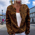 HOTYD Aztec Print Cardigans Sweaters for Women Crewneck Graphic Button Cardigan Casual Chunky Knit Sweater Fall Outfits