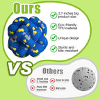 Upgrade Dog Balls Interactive Toys for Aggressive Chewers, Indestructible Tennis Durable Bouncy for Fetch Game, Lightweight Floating, Blue