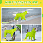Dog Raincoat, Waterproof Dog Rain Jacket with Removable Hood，Adjustable 4 Legs Pet Poncho with Leash Hole，Reflective Stripe Hooded Snowproof Windproof Clothes for Small to 3X-Large Dogs, M