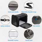 kathson Cat Carrier, Dog Carrier Pet Carriers Airline Approved Portable Collapsible Hand Bag Soft-Sided Dog Travel Carrier Bag for Puppy Kitten Small Dogs Up to 15 Lbs (Black)