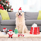 Squeaky Dog Toys Durable Push Puppy Toys for Chewing Interactive with Crinkle Paper for Small Medium Dogs