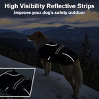 Lelepet Warm Dog Coat Waterproof Dog Jacket for Large Dogs Reflective Fleece Vest with Adjustable Buckle Hook & Loop Windproof Cold Weather Coats for Small Medium Large Dogs, Navy Blue, XXL
