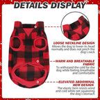 KOOLTAIL Small Dog Winter Jacket, Vest Sweater with Pocket, Leash Hole, Windproof, Red Plaid