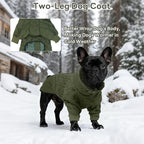 IDOMIK Dog Winter Coat for Large Dogs, Warm Dog Winter Jacket with Fleece High Collar, Zippered Cold Weather Coats for Dogs, Waterproof Doggy Snow Jacket Clothes,Green,3XL