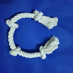 2-Pack White Dog Rope Toys for Aggressive Chewers – 20” Durable 4-Knot Tug Toy for Medium & Large Dogs – Safe, Indoor & Outdoor, Washable Cotton Chew Toy for Dental Health