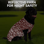 KYEESE Dog Sweater with Leash Hole Warm Pullover with Reflective Yarn for Small and Medium Dogs Male Soft Knit Pullover Boy Dog Coats Cozy Lightweight Thick Sweater,Orange,Large