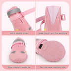 Dog Shoes for Large Medium Small Dog, Mesh Breathable Dog Shoes for Hot Pavement, Anti-Slip Dogs Boots Paw Protectors with Reflective for Outdoor Walking Indoor Hardfloors (Size 7)