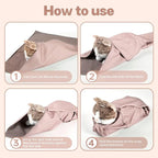 Paw Legend 35.4" Cat Wrap for Grooming Cat Wrap for Cutting Nails Cat Restraint for Nail Clipping Self Adhesive Blanket Restraint Cloth for Cats Within 22lbs