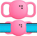 DDJ for Tile Life360 Sticker (2024) Tracker Cat Collar Case, 2-Pack Silicone Anti-Lost Protective Cover Tile Tracker Holder for Dog & Pet Collars, Durable, Easy Installation, Lightweight, Neon Pink