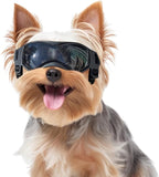 Dog Goggles Small Breed, Dog Sunglasses Small Breed Dog Eye Sun Light Protection, UV Protection Goggles for Dog with Adjustable Straps, Small Black