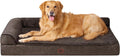 EHEYCIGA Memory Foam Dog Bed XLarge Sized Dogs, Extra Large Dog Bed Orthopedic with Washable Removable Cover, Waterproof XL Pet Bed Couch, 44x33x6 Inches, Brown