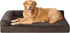 EHEYCIGA Memory Foam Dog Bed XLarge Sized Dogs, Extra Large Dog Bed Orthopedic with Washable Removable Cover, Waterproof XL Pet Bed Couch, 44x33x6 Inches, Brown