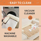 HAOMAIJIA Dog Couch Bed for Large Dogs, Non Slip Pet Couch Covers for Sofa Thick Soft Washable Dog Couch Cover Protector All Seasons Universal Dogs and Cats Bed Mat (Khaki, X-Large)