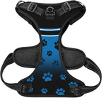 Custom Carolina Dog Harness with Reflective Stripes Personalized Name and Number Dog Vest Harness with Pet Traction Rope for Small Medium Large Dog