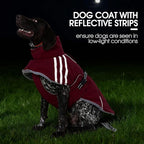 FUAMEY Dog Cold Weather Coats,Dog Winter Jackets for Small Dogs Warm Dogs Coat with Reflective Strips Waterproof Pet Snowsuit Thick Paded Pets Vest for Yorkshire Chihuahua Wine Red S