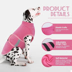 IDOMIK Warm Fleece Dog Sweater for Medium Dogs,Soft Winter Dog Fleece Jacket Coat for Fall Cold Weather,Adjustable Fleeced Vest with Reflective Strips,Pullover Pet Sweatshirt for Girl Boy Dogs,Rose,M