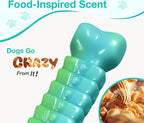 Tough Dog Toys for Aggressive Chewers - Indestructible Chew Toy Bone for Medium & Large Breeds, Keeps Dogs Busy & Cleans Teeth - Peanut Flavored